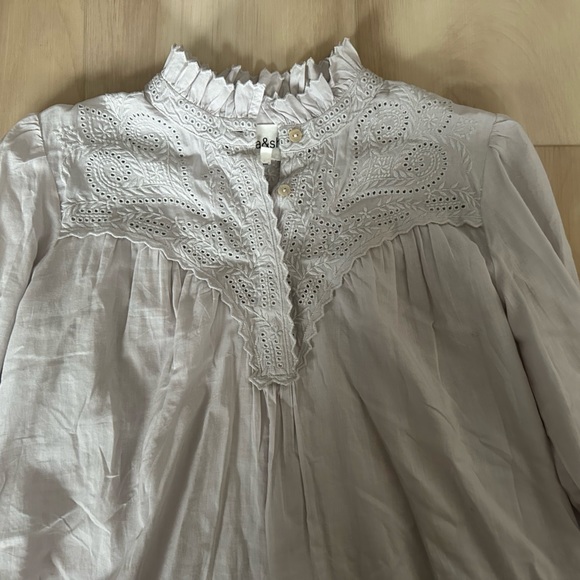 NWOT Ba&Sh paneled broderie anglaise cotton shirt “size 0” or US 2 - Picture 11 of 11